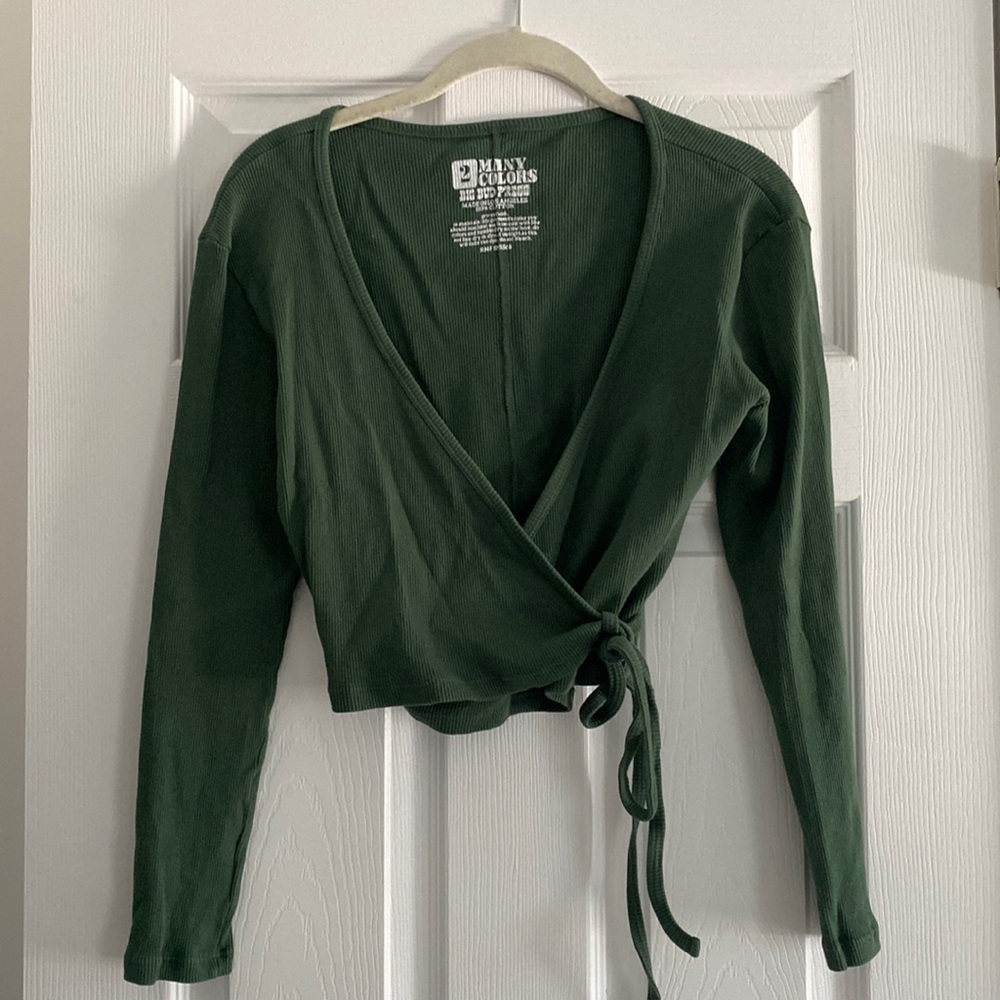 Big Bud Press Wrap Top Dark Emerald Green, Size 2